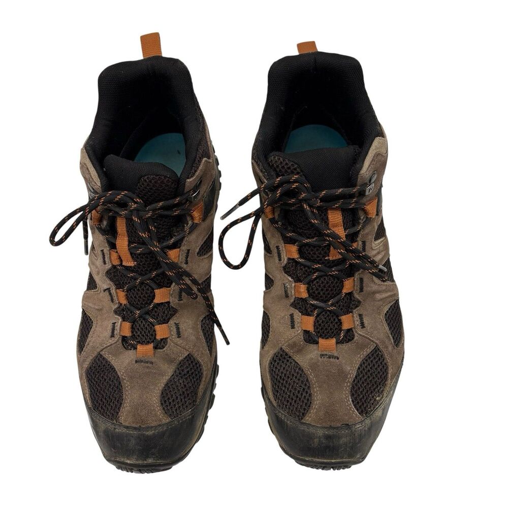 Merrell Yokota 2 Mid Hiking Boots Waterproof Suede Mesh J77375 Mens Sz 12 Brown - Picture 4 of 9